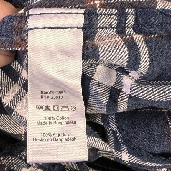 Jach’s Flannel Men’s Large Blue Plaid Heavyweight Button Up 100% Cotton‎ - Picture 8 of 9